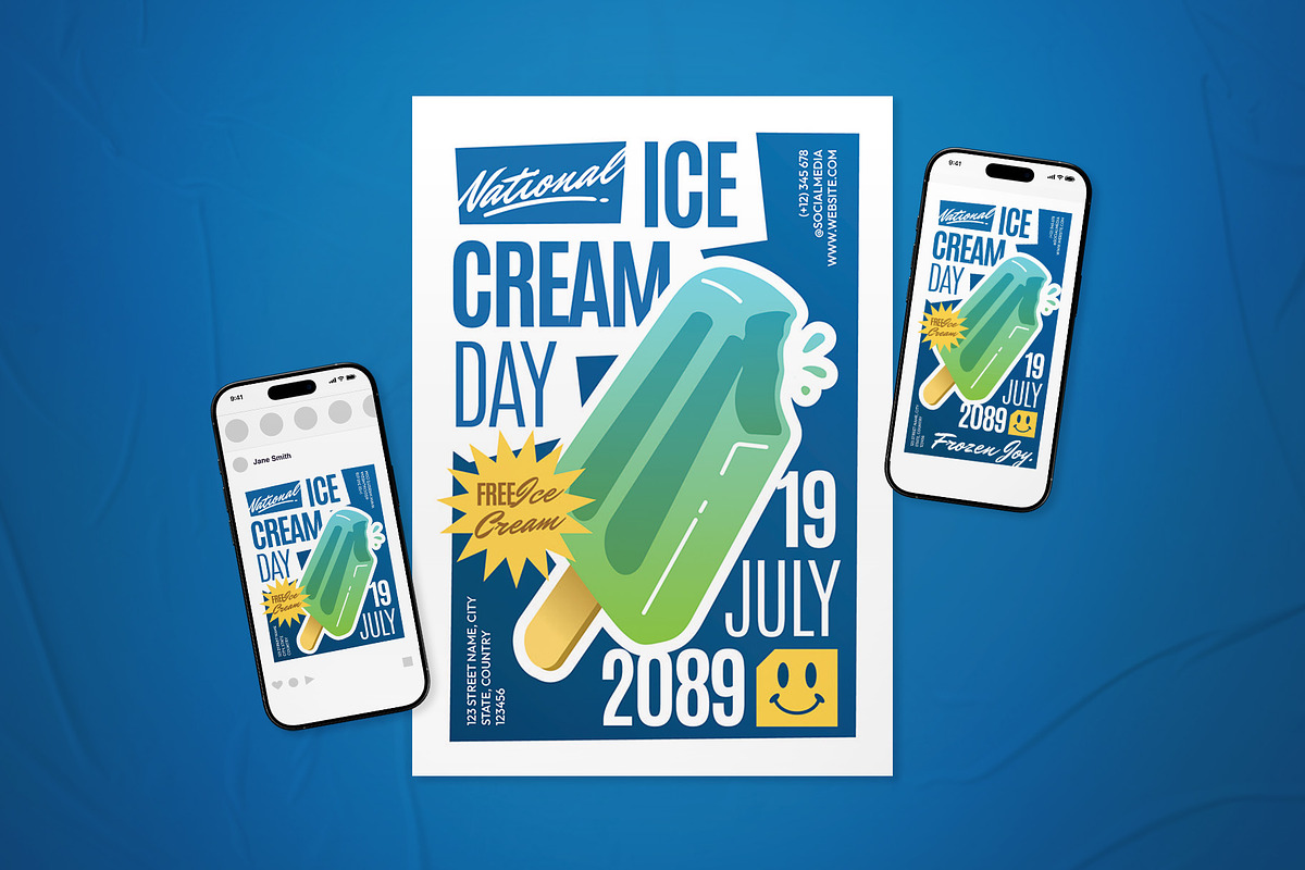 National Ice Cream Day Flyer Set, a Flyer Template by The Good Store (Photo 1 of 2)