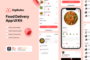 Food Delivery - App UI Kit, an UI Kit Template by Digibulbo (Thumbnail 1 of 6)