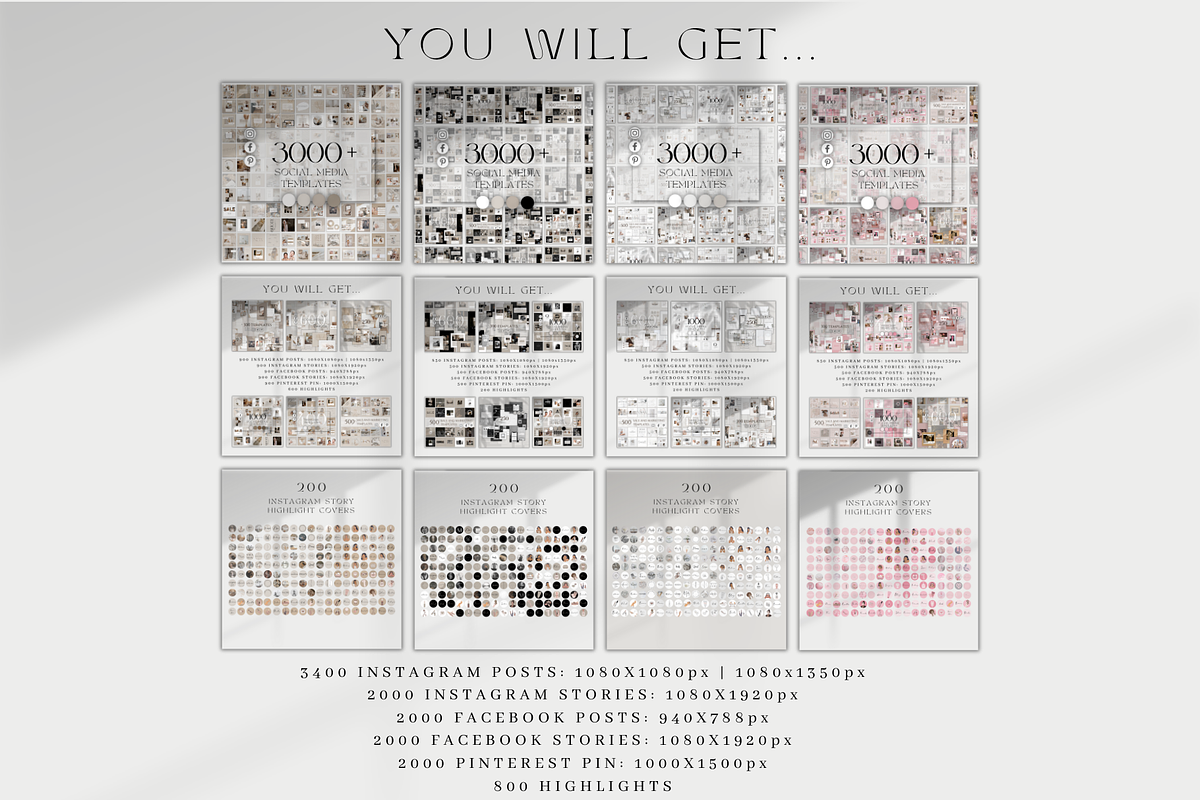 12K Instagram Templates for Canva, a Social Media Template by BRANDcontent (Photo 2 of 7)
