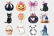 Watercolor Cute Ghost Halloween Clip, a Seasonal Illustration by Design Market (Thumbnail 3 of 5)