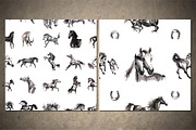 Horses Sumi-e, an Animal Illustration by StabuLaRasa illustration (Thumbnail 14 of 21)