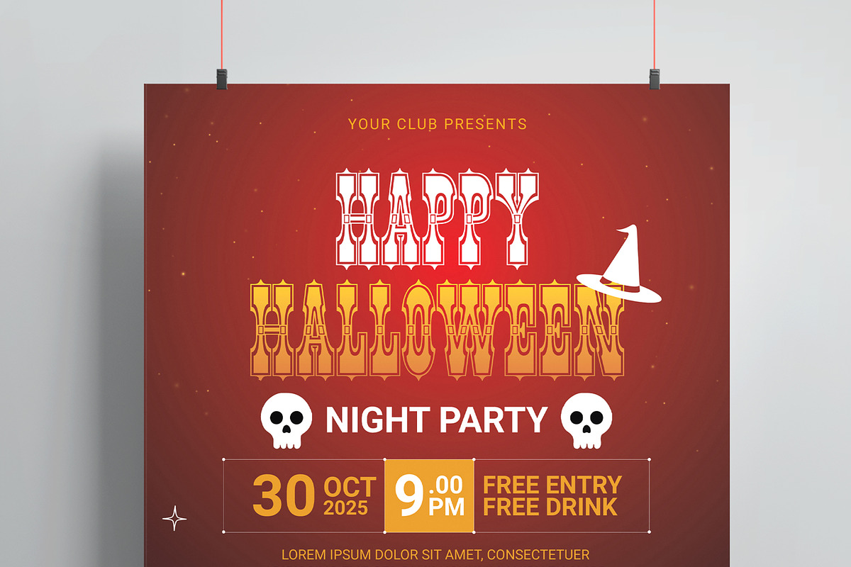 Halloween Flyer, a Flyer Template by MightyDesign (Photo 2 of 8)