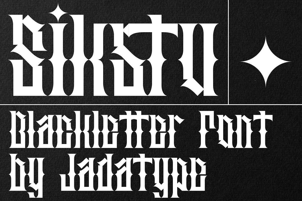 Sikstu Font | Blackletter, a Blackletter Font by Jadatype.id (Photo 1 of 8)