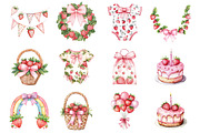 Berry Birthday Clipart, a Seasonal Illustration by CitraGraphics (Thumbnail 5 of 6)