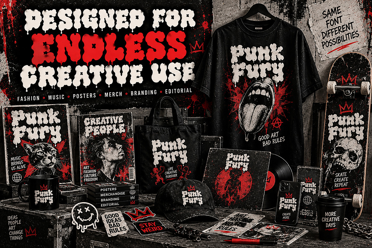 Punk Fury, a Script Font by Wow Magic (Photo 2 of 5)