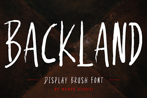 Backland - Display Brush Font