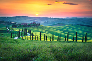 Buildings on the top of the hill, a Nature Photo by Alpine Dreams