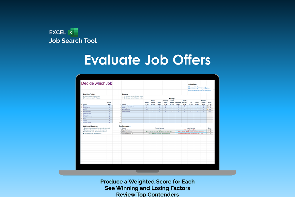 Job Search Excel Tool preview 5