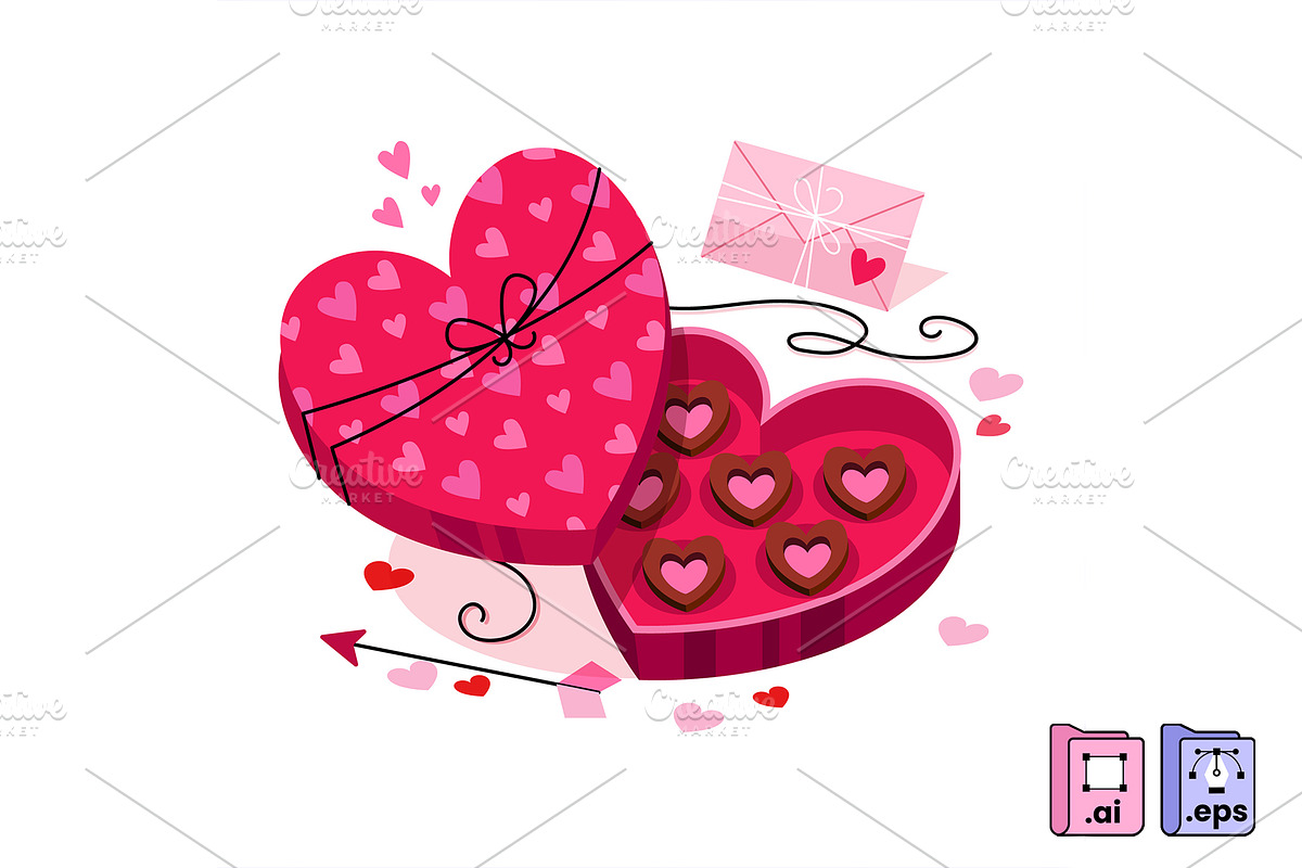 Valentine’s Chocolate Box, an Object Illustration by MISS CHATZ (Photo 2 of 3)