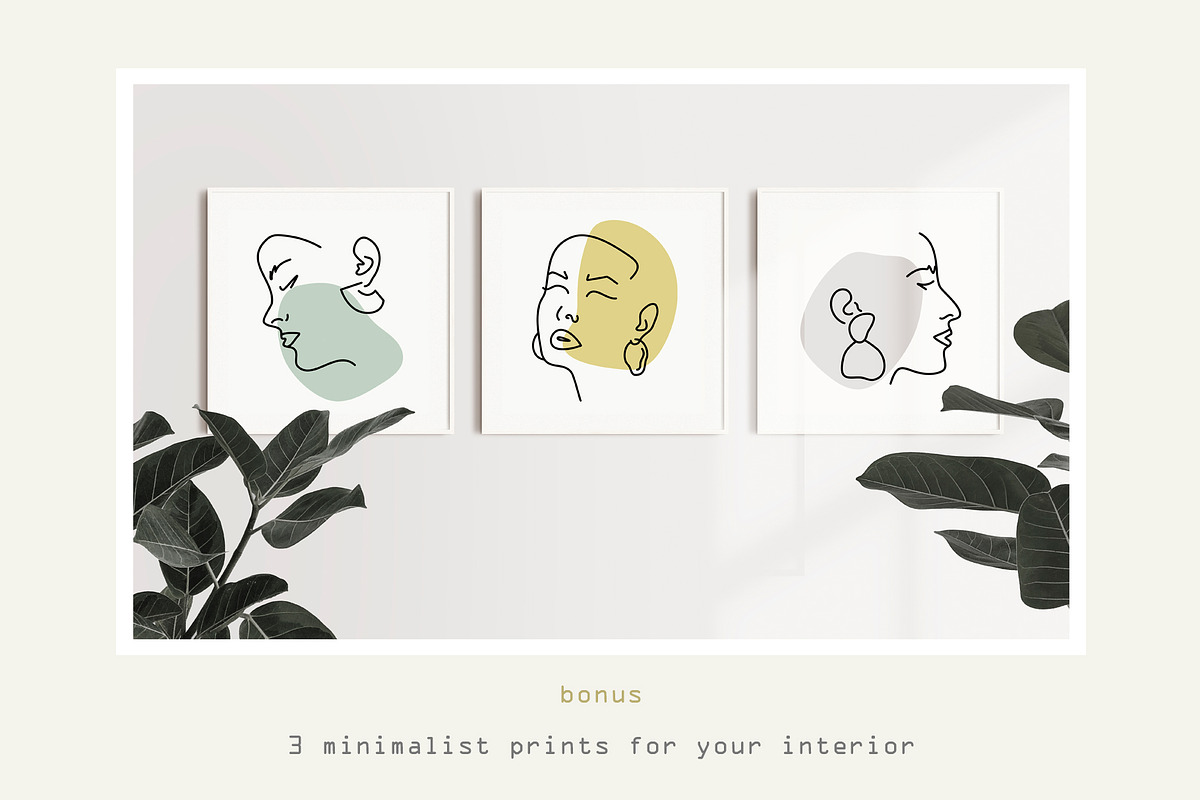 Line - female portraits & patterns, a Pattern Graphic by Pretty Meerkat (Photo 9 of 11)
