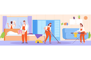 Cleanup room maintenance, a Person Illustration by Stock-Smart-Start