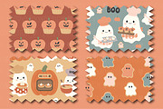 Boo Bakery clipart & pattern set, an Illustration by Poppymoondesign (Thumbnail 4 of 5)