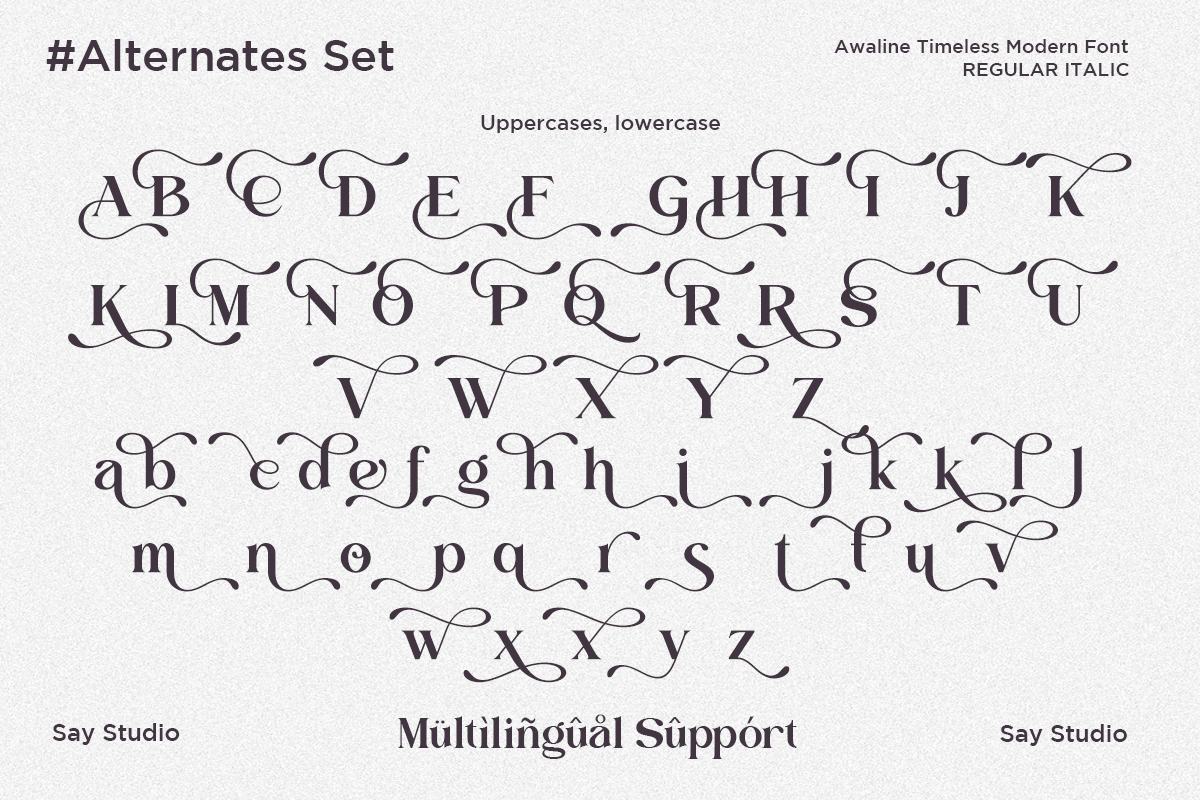 Luxury Wedding Serif Font - Awaline, a Serif Font by Say Studio (Photo 10 of 10)