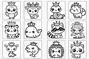 Cute Animals Coloring Pages, an Animal Illustration by Lamia Emad (Thumbnail 4 of 4)