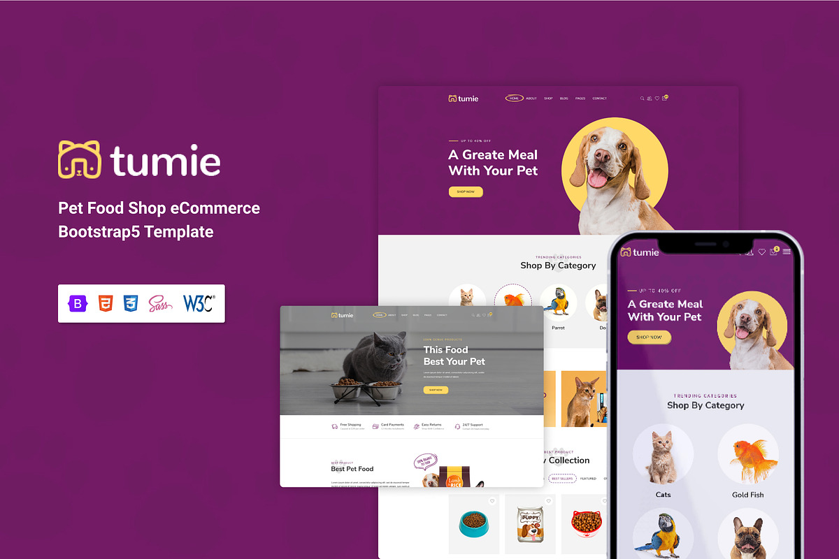 Animal Food Website Template - Tuime, a Bootstrap Template by HasThemes (Photo 4 of 4)