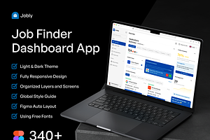 Jobly - Job Finder Dashboard UI Kit, an UI Kit Template by Semusim Visual