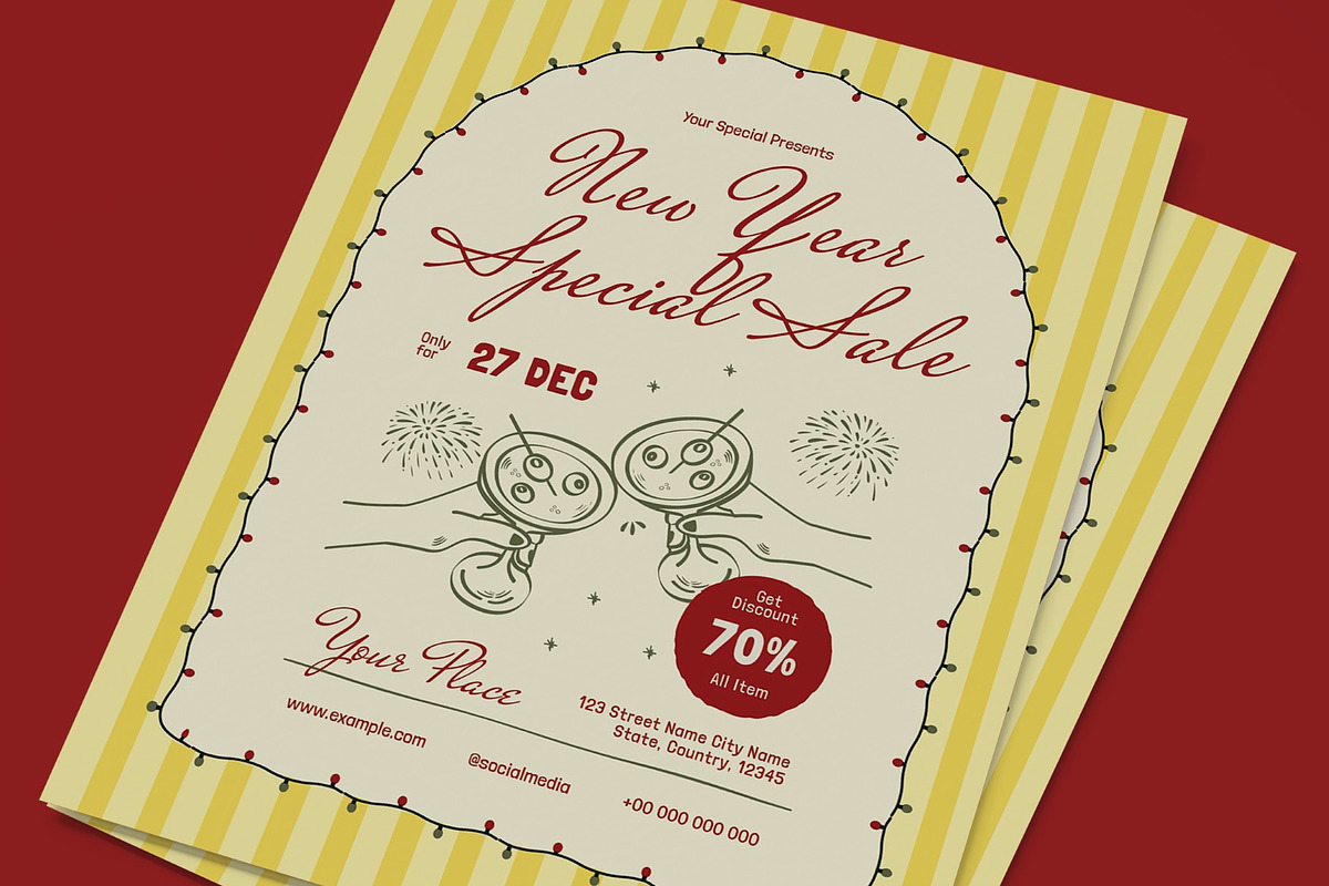 New Year Special Sale Flyer, a Flyer Template by graphicook (Photo 2 of 3)