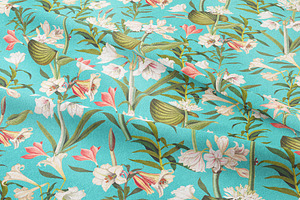 Vintage Lily English Floral Pattern