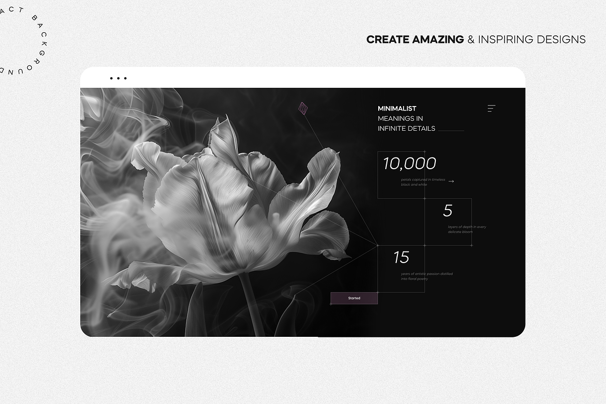Smoke & Bloom Monochrome Elegance, a Nature Photo by Lumeno (Photo 4 of 4)