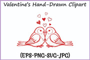 Whimsical Hand-Drawn Valentine SVG, a Seasonal Illustration by Gfx Expert Team (Thumbnail 3 of 15)