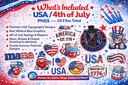 28 USA / 4th of July PNG Bundle, an Object Graphic by MIRoots Design Studio (Thumbnail 3 of 4)