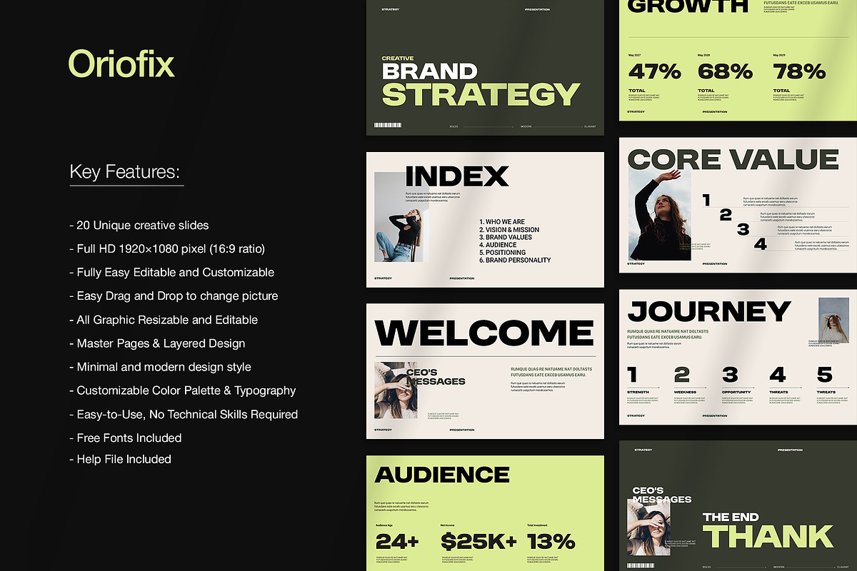 Brand Strategy Presentation Template, a Presentation Template by Oriofix (Photo 2 of 9)
