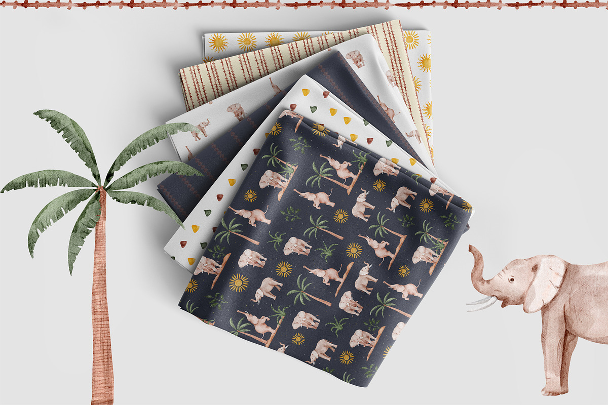 Africa - safari animals patterns, an Animal Illustration by Pattern + watercolor (Photo 6 of 7)