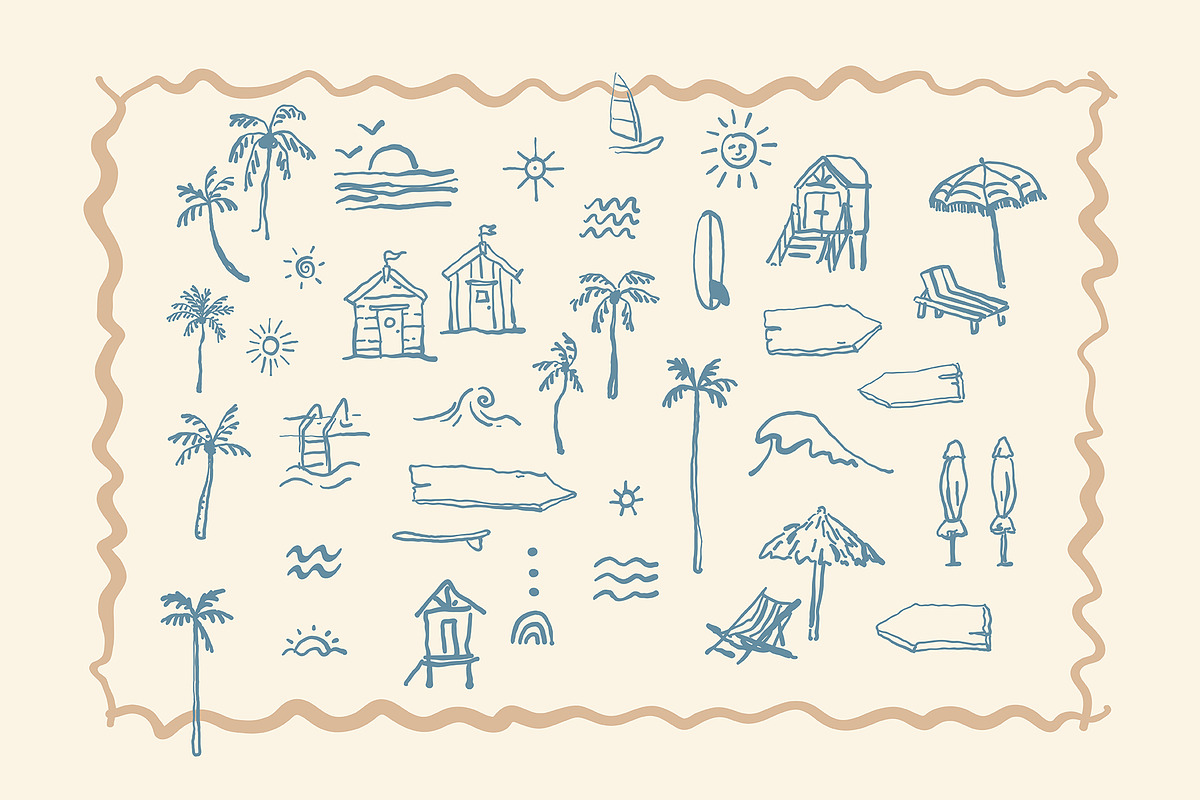 Summer Hand Drwan Illustrations, a Graphic by Anastasiya Klempach (Photo 4 of 14)