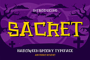 Sacret Display Halloween Font, a Serif Font by Artiveko (Thumbnail 1 of 7)