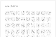 ONE WORLD ICONS - Countries, an Outline Icon by Uniko Studio (Thumbnail 4 of 10)