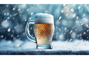 A frosty mug of beer with a foamy, a Food & Drink Photo by Igor Tichonow