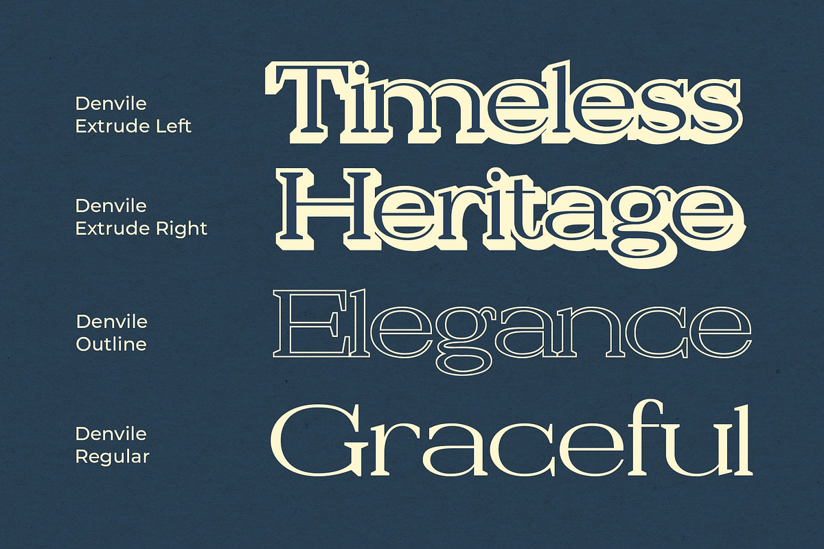 Denvile 3D, a Serif Font by Craft Supply Co. (Photo 3 of 8)