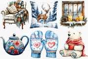 Watercolor Cozy Winter Wonderland, an Illustration by Canvas Craft (Thumbnail 2 of 8)