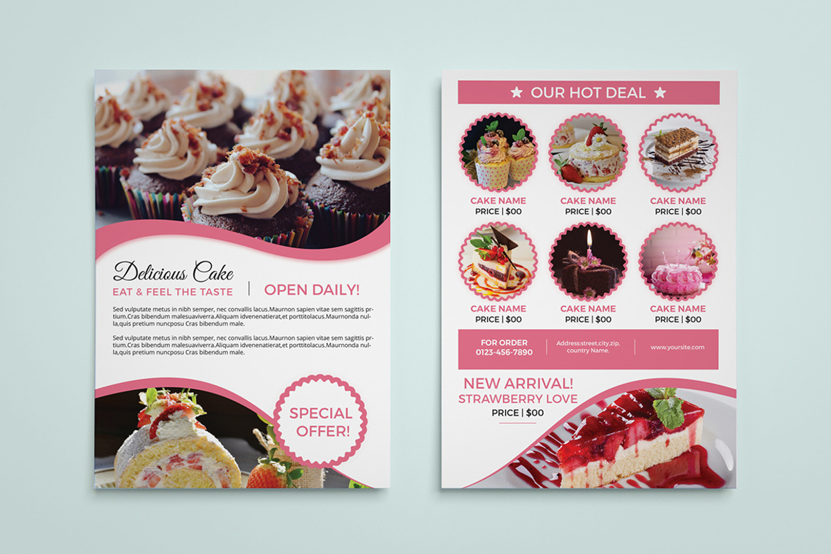 Cake Shop Flyer, a Flyer Template by Rimana_Templatehive (Photo 2 of 4)