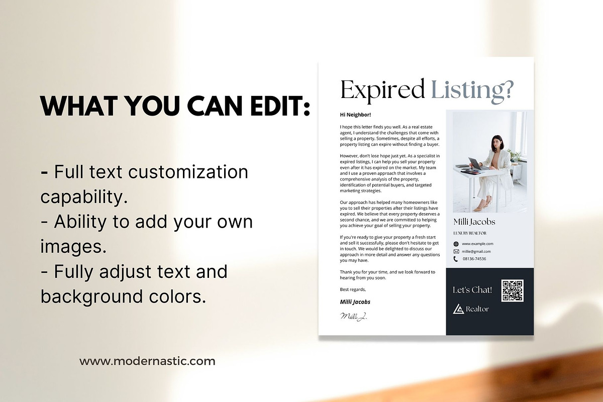 Real Estate Expired Listing letter, a Flyer Template by Modernastic - Canva (Photo 2 of 3)