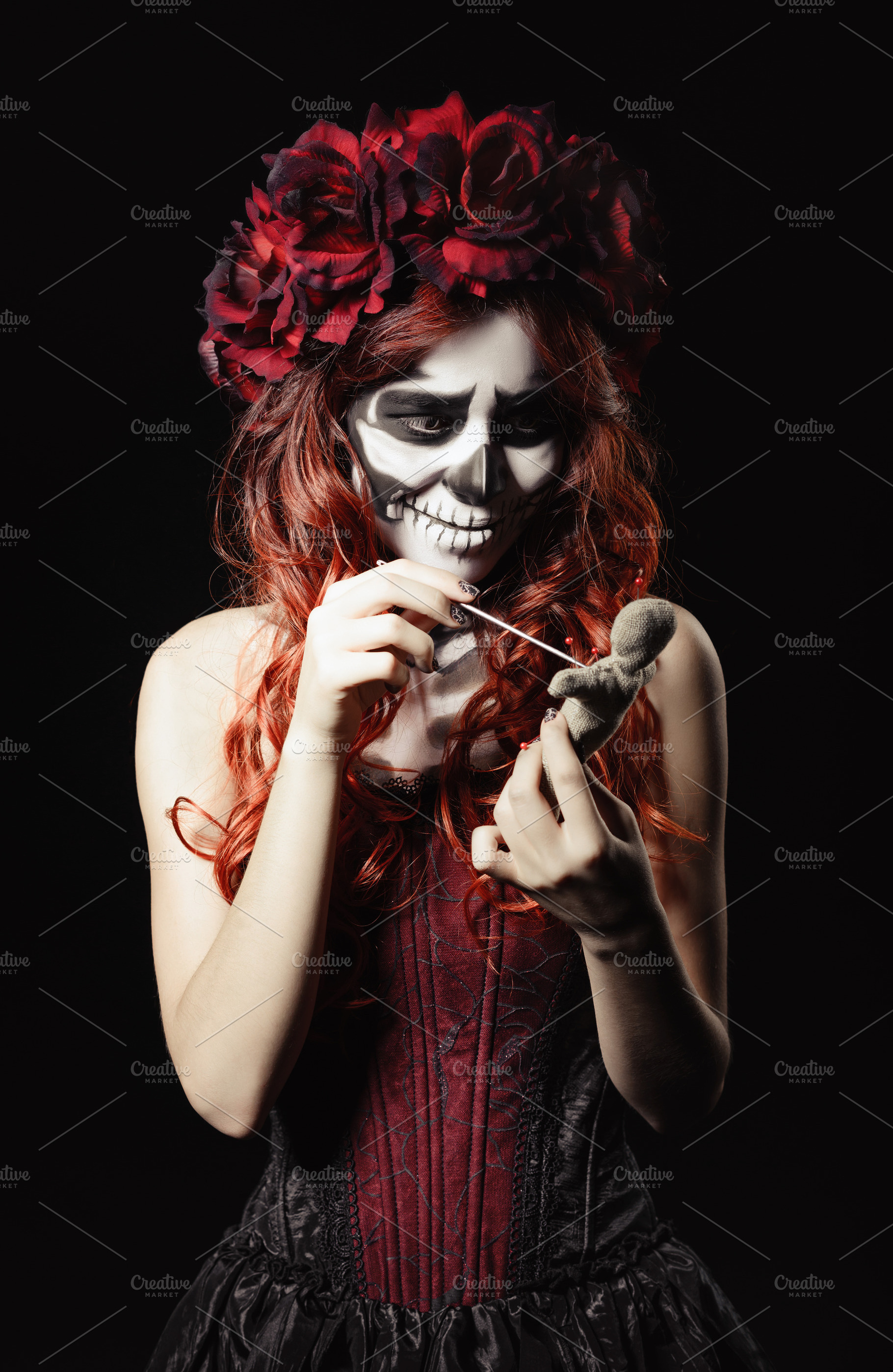 Voodoo witch with calavera makeup, a Person Photo by Jetrel