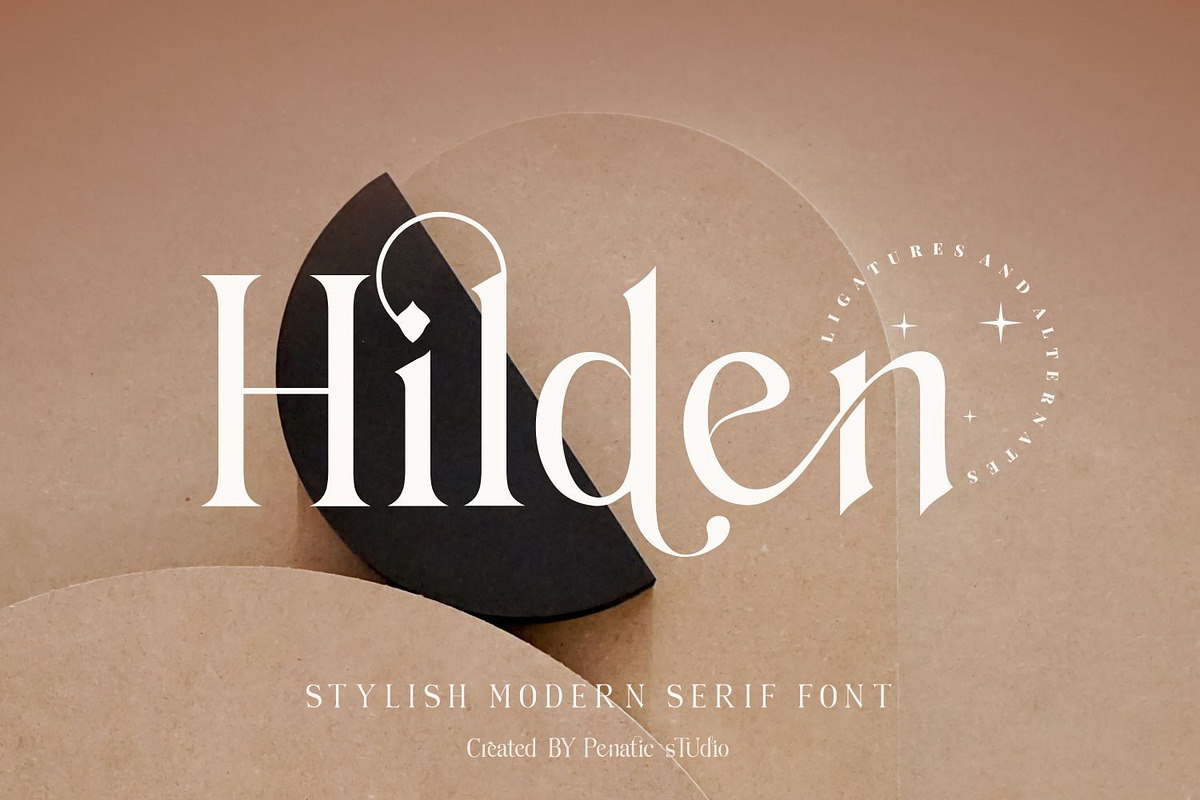 Hilden - stylish modern serif font, a Serif Font by Penatic Studio (Photo 1 of 14)