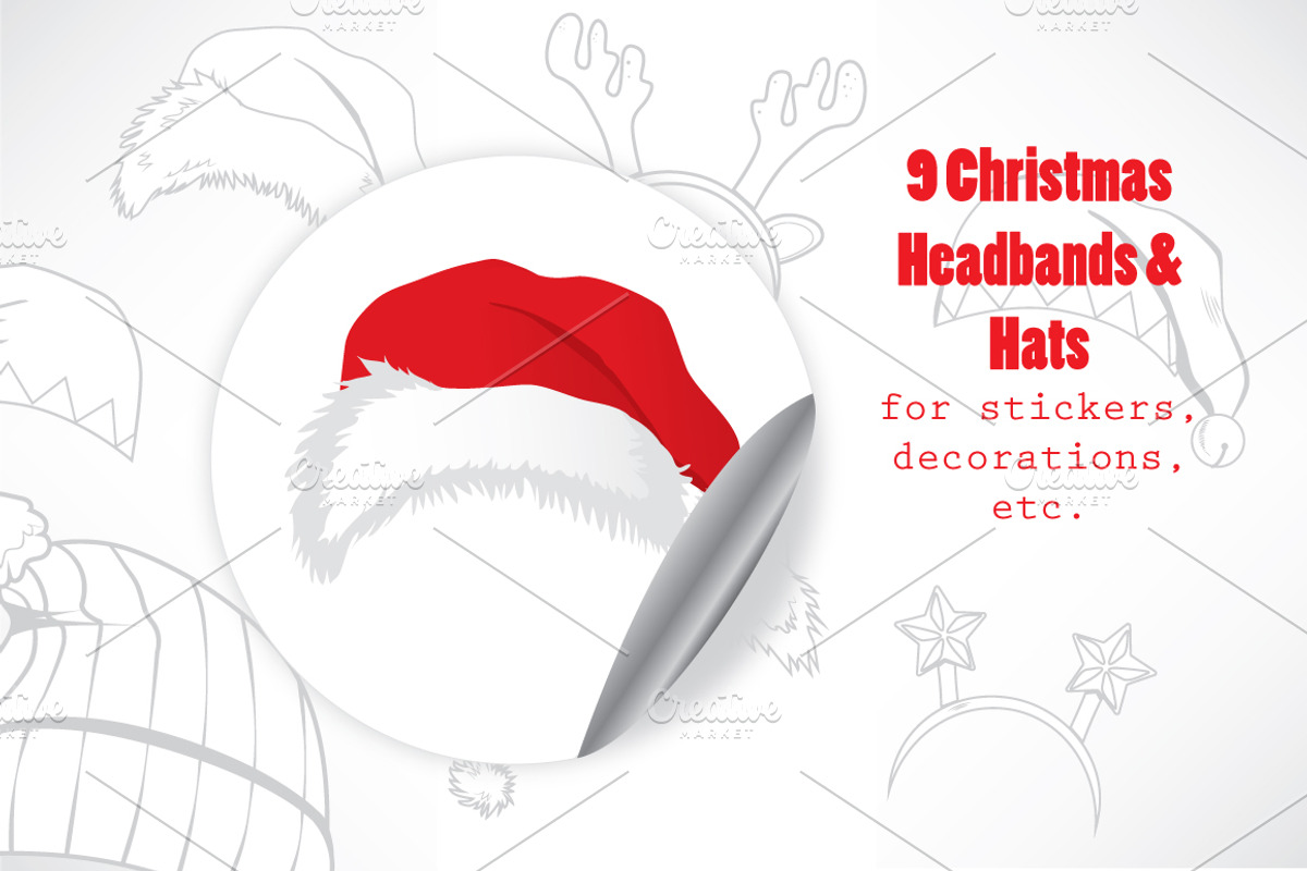 Christmas Headbands And Hats, an Illustration by Kakigori Studio (Photo 2 of 3)