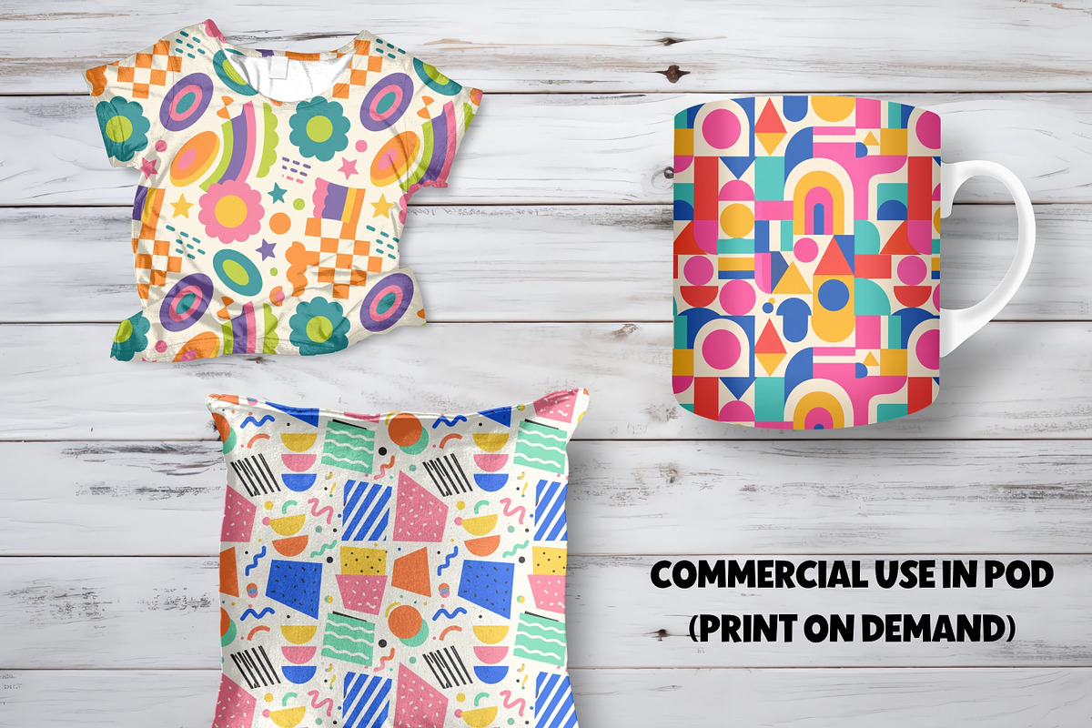 Dopamine Geometric Digital Paper, a Background Graphic by LA Design (Photo 7 of 10)