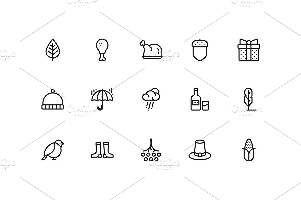 320 + icons outline style, an Icon by Mir store (Photo 2 of 11)