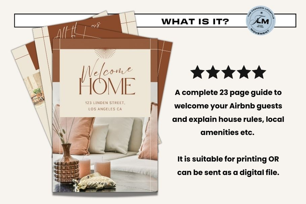 Airbnb Book - Mountain Cabin, a Household Mockup by Freedom Business Shop (Photo 3 of 9)