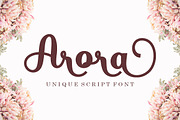 Arora Script, a Script Font by Bosstype Studio (Thumbnail 1 of 6)