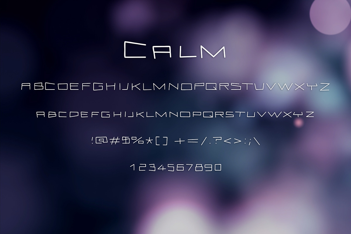 CALM font preview 2