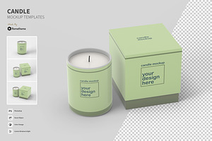 Candle With Package - Mockup Vol.01