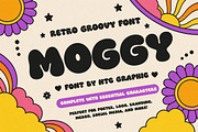 Moggy - Groovy Display Font, a Sans Serif Font by NTC Graphic (Thumbnail 1 of 10)