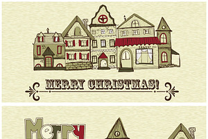 2 Vector Christmas Postcards