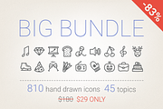 83% Off - Hand Drawn Icons Bundle, an Outline Icon by miumiu (Thumbnail 1 of 3)
