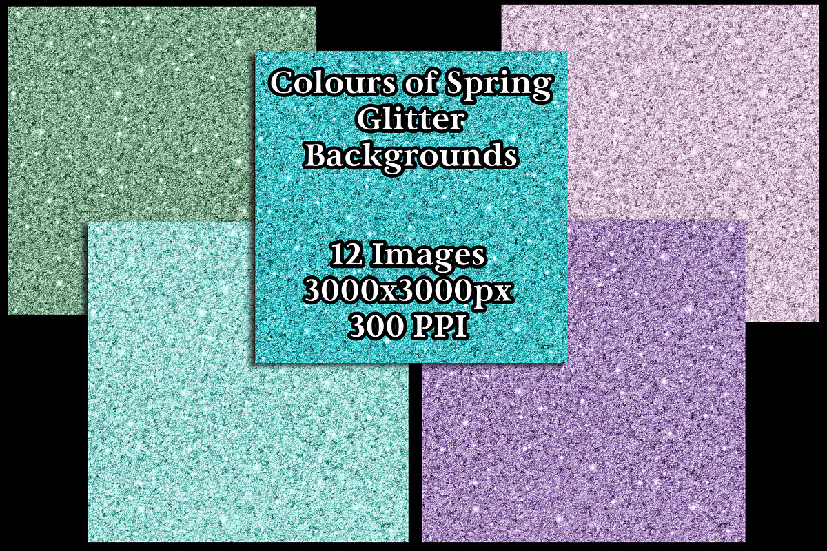 Colour of Spring Glitter Backgrounds, a Texture Graphic by Sapphire X ...