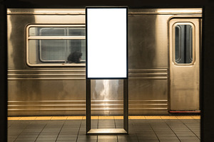 Advertisement billboards electronic featuring copy space, branding, and