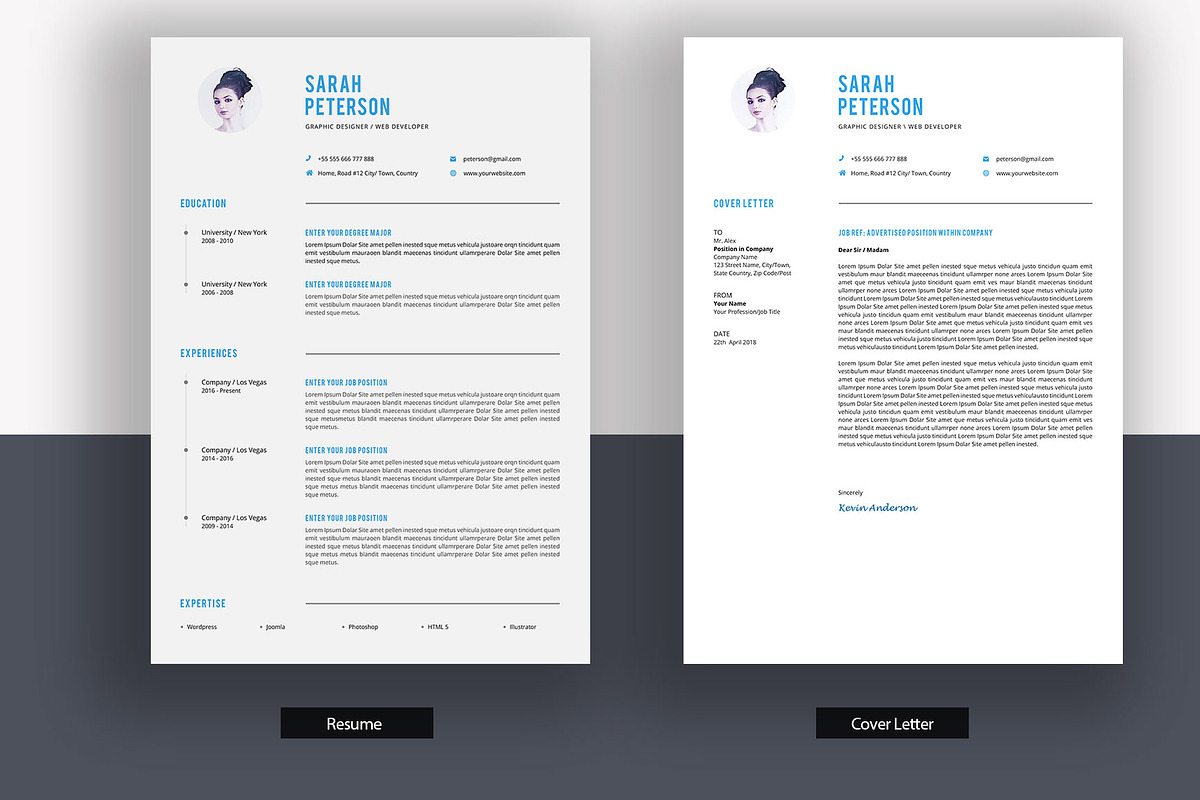 Clean Resume/CV, a Resume Template by SlideCo (Photo 2 of 5)